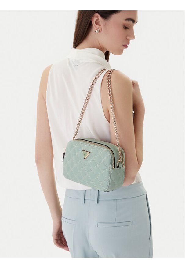 Guess Torebka Giully II HWBQ96 73140 Zielony. Kolor: zielony. Materiał: skórzane