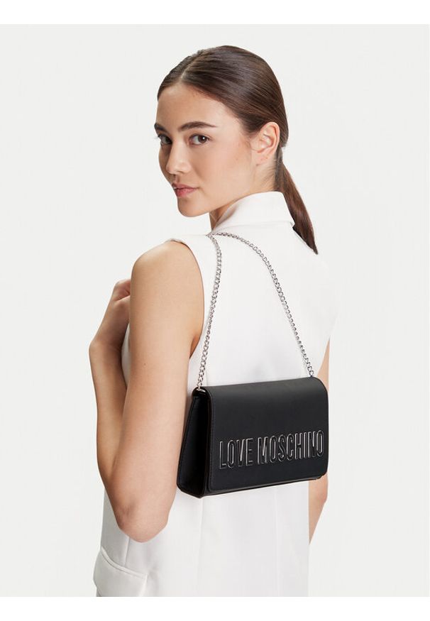 Love Moschino - LOVE MOSCHINO Torebka JC4103PP1NKD000B Czarny. Kolor: czarny. Materiał: skórzane