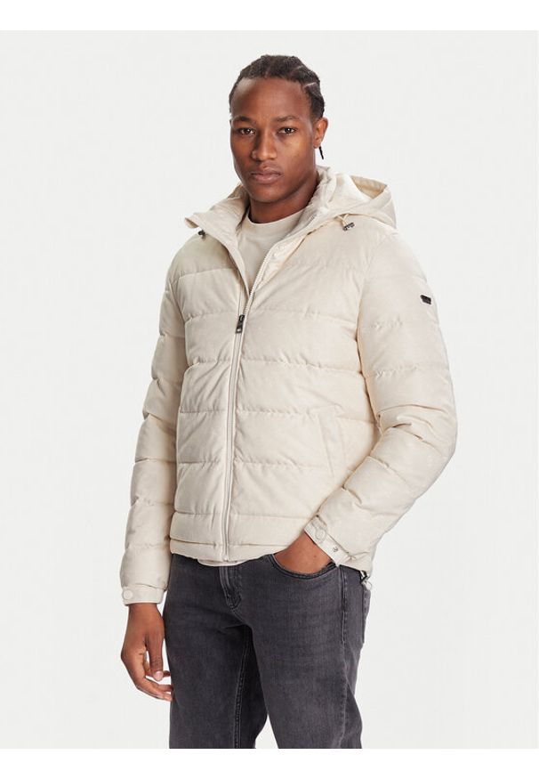 Guess Kurtka zimowa M5BL0B W2322 Écru Relaxed Fit. Materiał: syntetyk. Sezon: zima