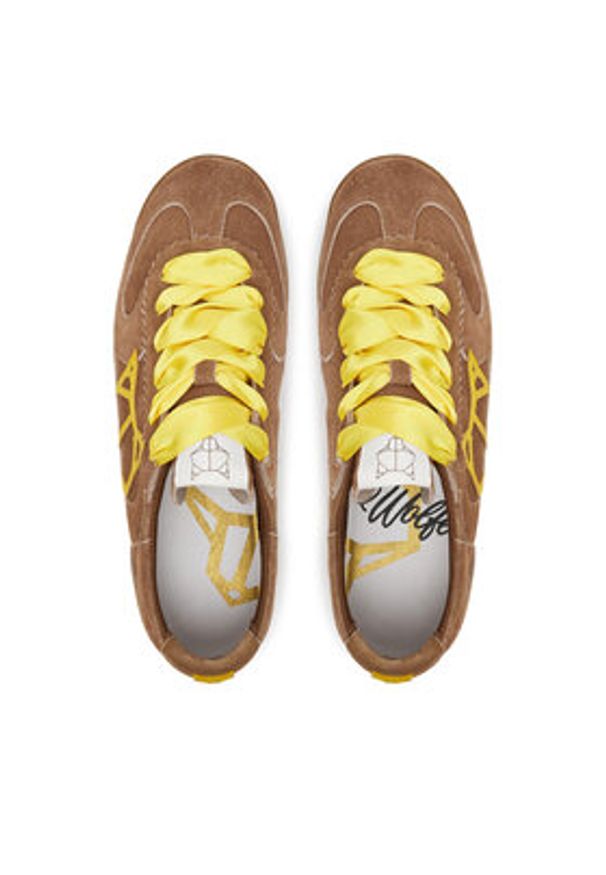 Naked Wolfe Sneakersy Exposuree Brązowy. Kolor: brązowy. Materiał: skóra