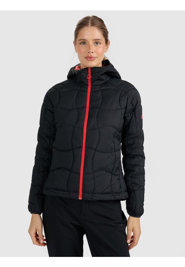 4f - 4F Kurtka puchowa z wypełnieniem Primaloft Silver damska - czarna M. Kolor: czarny. Materiał: puch. Technologia: Primaloft. Sport: wspinaczka, turystyka piesza