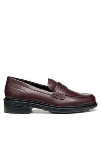 Geox Mokasyny D Walk Pleasure D36TGF 00081 C7011 Bordowy. Kolor: czerwony. Materiał: skóra