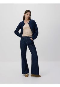 Reserved - Bawełniany top - kremowy. Kolor: kremowy. Materiał: bawełna #1