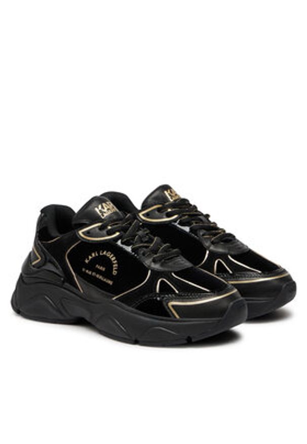 Karl Lagerfeld - KARL LAGERFELD Sneakersy KL65648L Czarny. Kolor: czarny. Materiał: skóra