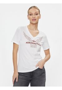 Aeronautica Militare T-Shirt 232TS2172DJ570 Biały Regular Fit. Kolor: biały. Materiał: bawełna #1