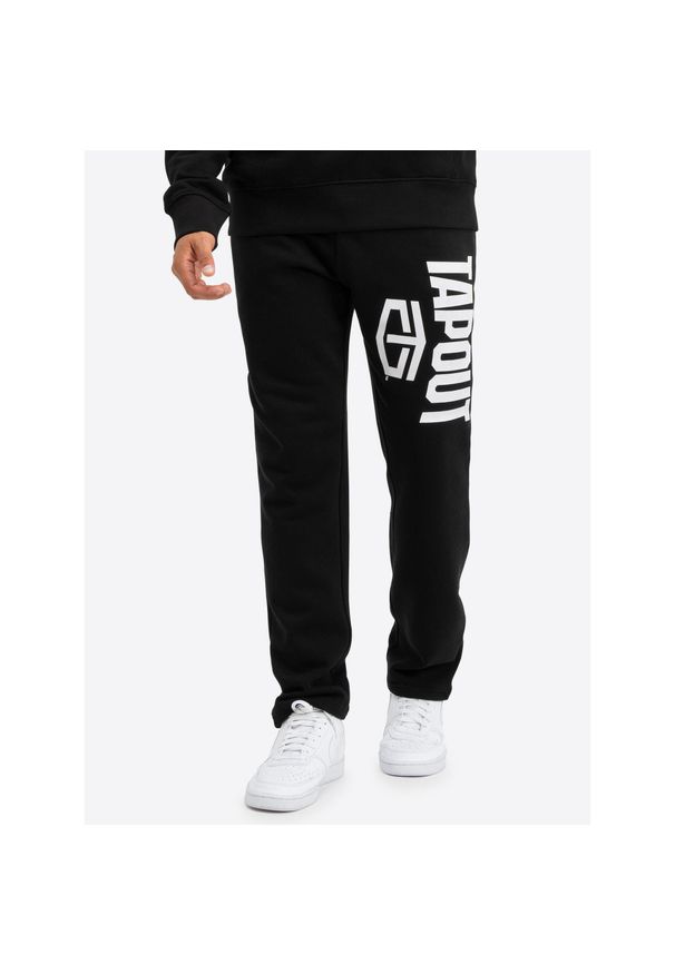 TAPOUT - Podstawowy aktywny jogging Tapout. Okazja: na co dzień. Kolor: czarny, wielokolorowy, biały. Materiał: dresówka. Styl: casual