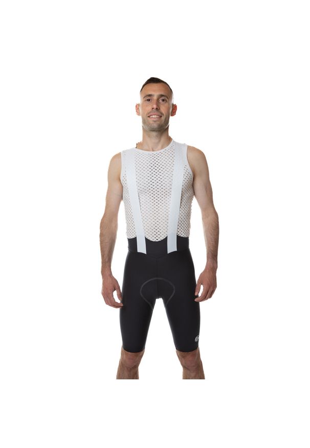 C-LAB - Spodenki rowerowe męskie szare. Kolor: szary. Materiał: skóra. Sport: kolarstwo