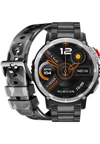 Rubicon - Zegarek męski SMARTWATCH moro militarny z bransoletą. Rodzaj zegarka: smartwatch. Styl: militarny