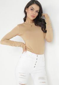 Born2be - Białe Jeansy Skinny na Guziki Arru. Stan: podwyższony. Kolor: biały #7