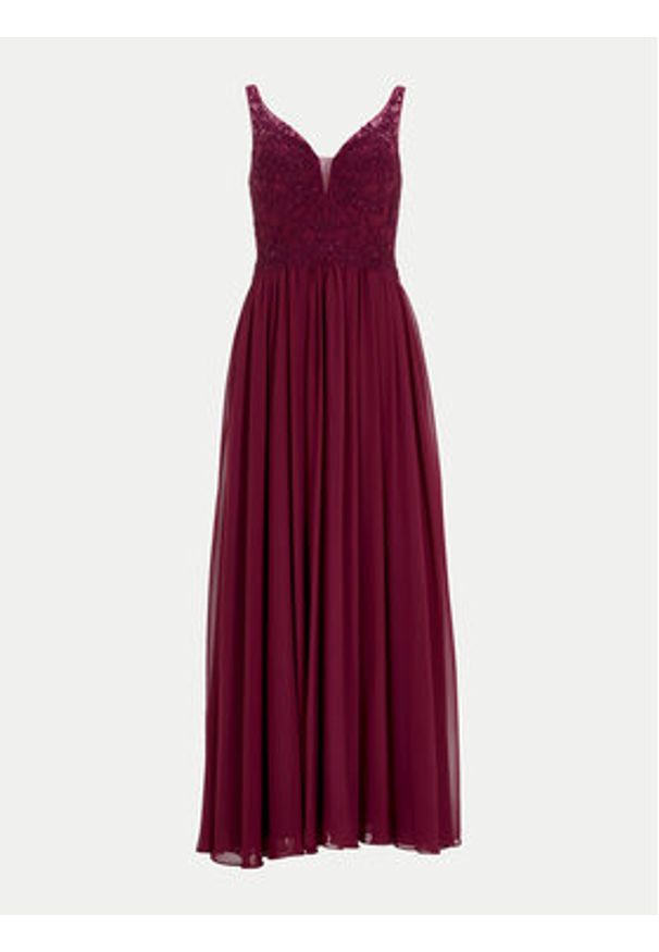 Hey Kyla Sukienka wieczorowa 5AI070HK Bordowy Regular Fit. Kolor: czerwony. Materiał: syntetyk. Styl: wizytowy