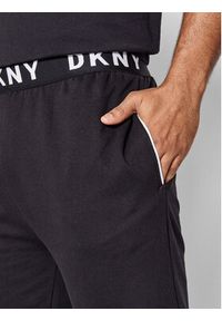 DKNY Spodnie dresowe N5_6737_DKY Czarny Regular Fit. Kolor: czarny. Materiał: bawełna #3