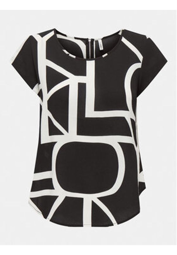 only - ONLY Bluzka Vic 15161116 Czarny Regular Fit. Kolor: czarny. Materiał: syntetyk