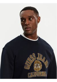 Guess Jeans Bluza M5RQ40 KCPR1 Granatowy Regular Fit. Kolor: niebieski. Materiał: bawełna #2