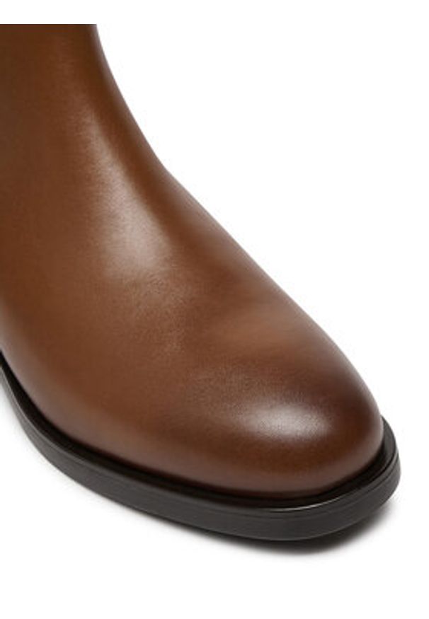 TOMMY HILFIGER - Tommy Hilfiger Sztyblety Th Stud Leather Low Chelsea FW0FW08184 Brązowy. Kolor: brązowy. Materiał: skóra