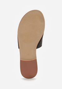 Born2be - Czarne Klapki VICES z Biżuteryjnym Detalem w Kształcie Łuku Himemelle. Okazja: na co dzień, do pracy. Kolor: czarny. Materiał: jeans, len, koronka. Wzór: aplikacja. Styl: casual, klasyczny, elegancki #3