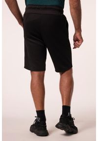 JAY-PI - Męskie Bermudy fitness oddychający materiał kieszeń na smartfon do 7XL. Kolekcja: plus size. Kolor: czarny. Materiał: elastan, poliester, materiał