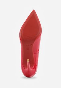 Born2be - Czerwone Szpilki VICES z Lakierowanym Efektem Jestiva. Okazja: na co dzień. Kolor: czerwony. Materiał: lakier. Obcas: na szpilce. Styl: casual, elegancki, klasyczny. Wysokość obcasa: wysoki #2