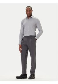 Calvin Klein Koszula LV019EU066 Szary Slim Fit. Kolor: szary. Materiał: syntetyk #3