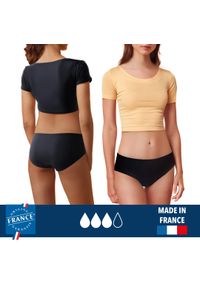 PLIM UNDERWEAR - Dół menstruacyjnego stroju kąpielowego dla nastolatek - duża chłonność. Kolor: czarny