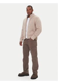 Guess Jeans Kardigan M5BR07 Z0662 Brązowy Regular Fit. Kolor: brązowy. Materiał: syntetyk #3