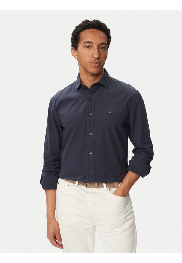 TOMMY HILFIGER - Tommy Hilfiger Koszula Gmd MW0MW43298 Granatowy Regular Fit. Kolor: niebieski. Materiał: bawełna
