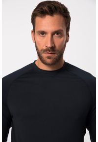 JAY-PI - Męska Koszulka do pływania długi rękaw ochrona UV okrągły dekolt. Kolekcja: plus size. Kolor: niebieski. Materiał: elastan, poliester, materiał. Długość rękawa: długi rękaw. Długość: długie. Sport: pływanie