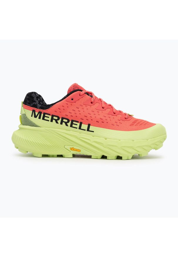 Damskie buty do biegania w terenie Merrell Agility Peak 5. Kolor: zielony, pomarańczowy, wielokolorowy, różowy
