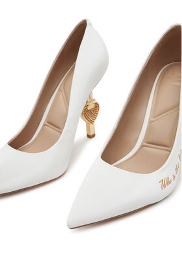 Aldo Szpilki Snowwhiteheel 14008287 Biały. Kolor: biały. Materiał: skóra. Obcas: na szpilce
