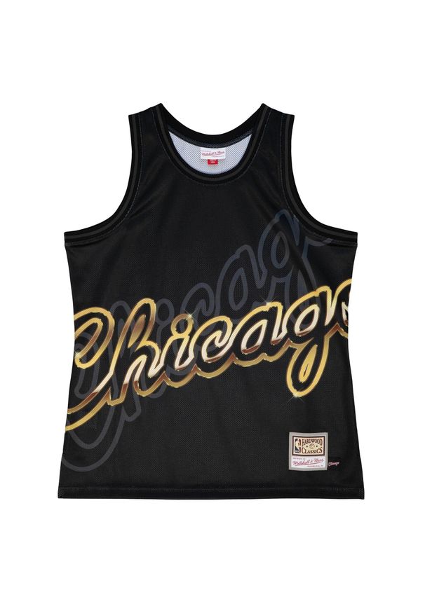 Mitchell & Ness - Tank top Chicago Bulls NBA Big Face 4.0 Fashion. Kolor: czarny. Długość rękawa: bez rękawów. Sport: koszykówka