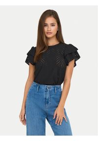 JDY Bluzka Carla 15351452 Czarny Regular Fit. Kolor: czarny. Materiał: syntetyk