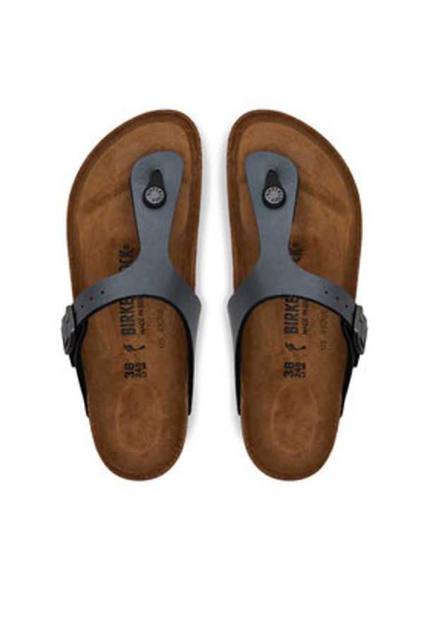Birkenstock Japonki Gizeh BF 1021457 Szary. Kolor: szary. Materiał: skóra