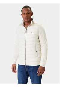 TOMMY HILFIGER - Tommy Hilfiger Kurtka przejściowa Mix Media Ess MW0MW41329 Beżowy Regular Fit. Kolor: beżowy. Materiał: bawełna #1