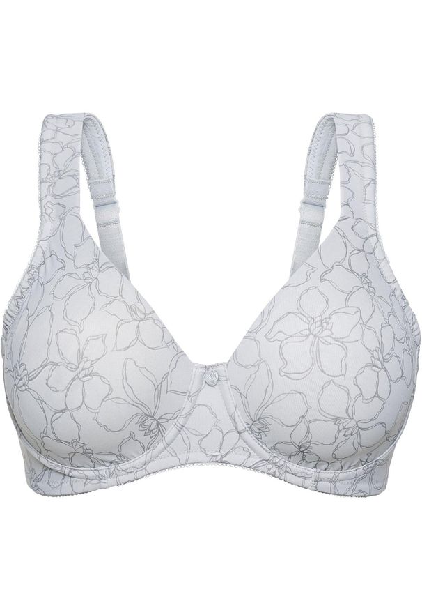 bonprix - Biustonosz minimizer z wyściełanymi ramiączkami. Kolor: szary