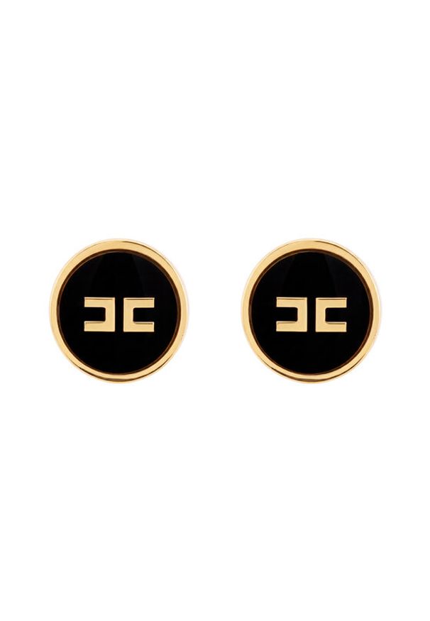 Elisabetta Franchi Kolczyki OR-51A-61E2-V160 Czarny. Materiał: metalowe. Kolor: czarny