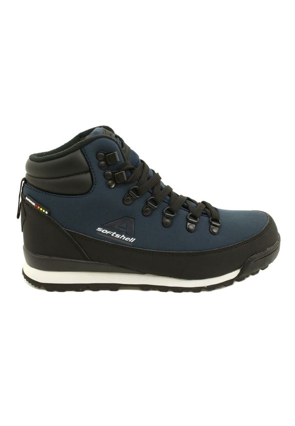 American Club American trekkingi buty zimowe z membraną WT61 Granatowe czarne. Kolor: niebieski, wielokolorowy, czarny. Materiał: materiał, softshell, polar, skóra ekologiczna. Sezon: zima. Sport: turystyka piesza