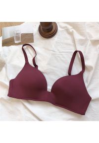 Intica - Biustonosz bezszwowy bez fiszbin elastyczny na co dzień Adrienne. Kolor: czerwony. Materiał: materiał