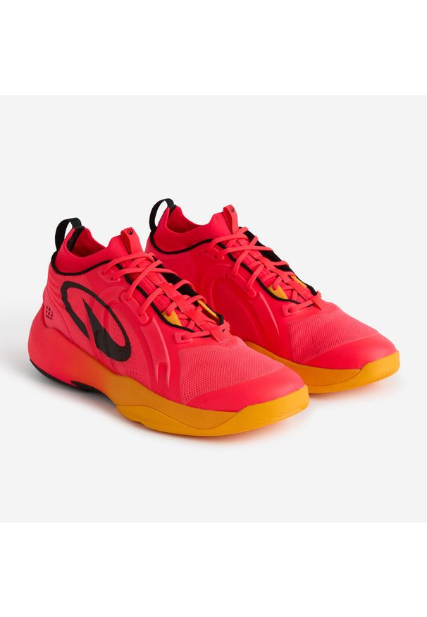 ALLSIX - Buty do siatkówki dla kobiet i mężczyzn Allsix VB900 Stability Edycja Limitowana. Kolor: czerwony, różowy, pomarańczowy, wielokolorowy. Szerokość cholewki: normalna. Wzór: geometria. Sport: siatkówka