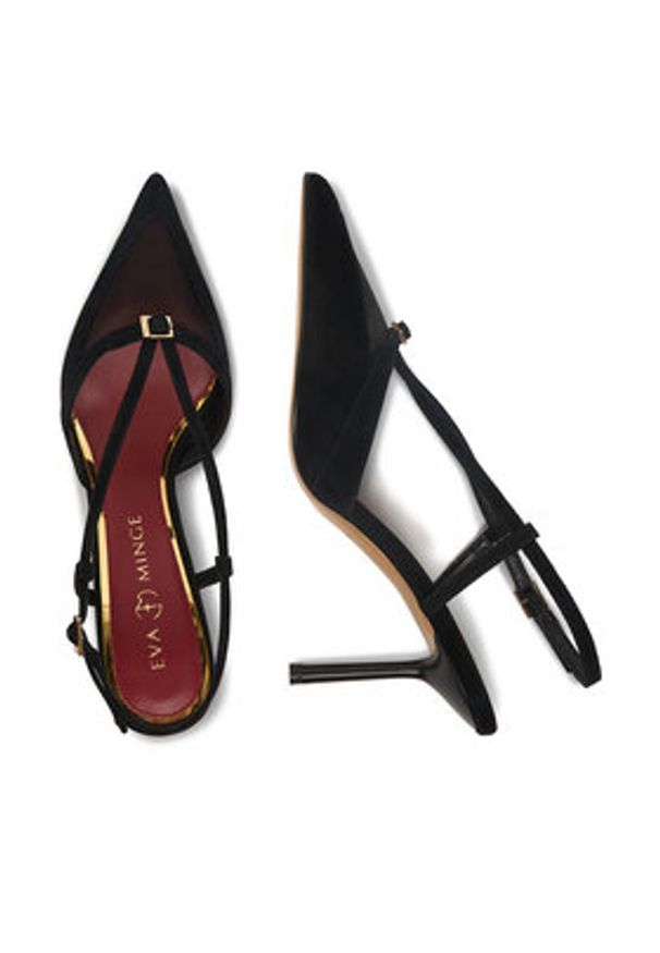 Eva Minge Szpilki EO-MARY-01 Czarny. Kolor: czarny. Materiał: skóra, zamsz. Obcas: na szpilce