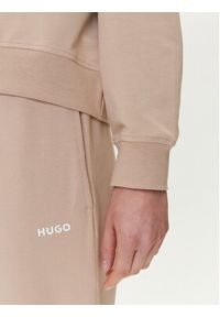 Hugo - HUGO Bluza 50490594 Beżowy Regular Fit. Kolor: beżowy. Materiał: bawełna #5