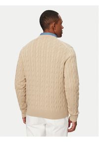 TOMMY HILFIGER - Tommy Hilfiger Sweter MW0MW33132 Beżowy Regular Fit. Kolor: beżowy. Materiał: bawełna #4