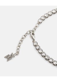 AMINA MUADDI - Bransoleta na kostkę z kryształami. Materiał: srebrne. Kolor: srebrny. Kamień szlachetny: kryształ #5