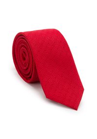 Wittchen - Krawat jedwabny wzorzysty czerwony. Kolor: czerwony. Materiał: jedwab. Styl: klasyczny, elegancki