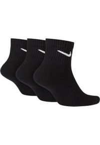 Nike - Męskie Skarpety Do Kostki Z Amortyzacją (zestaw 3 Sztuk). Kolor: czarny. Sport: turystyka piesza