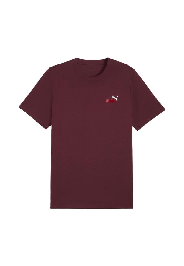 Koszulka z małym logo Puma N° 1 Essentials. Kolor: czerwony. Wzór: haft. Sport: bieganie