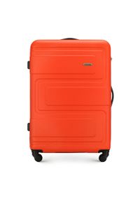 Wittchen - Duża walizka z ABS-u tłoczona. Kolor: czerwony. Materiał: guma. Wzór: geometria. Styl: klasyczny #1