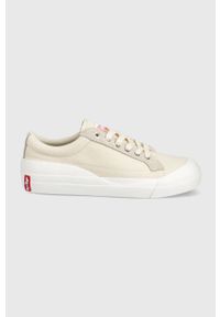 Levi's® - Levi's tenisówki Ls1 Low męskie kolor beżowy. Okazja: na spotkanie biznesowe. Nosek buta: okrągły. Zapięcie: sznurówki. Kolor: beżowy. Materiał: materiał, włókno, guma. Styl: biznesowy #1