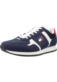 TOMMY HILFIGER - Buty TOMMY JEANS TJM RUNNER CASUAL Niebieski. Okazja: na co dzień. Kolor: niebieski. Materiał: jeans. Sport: turystyka piesza