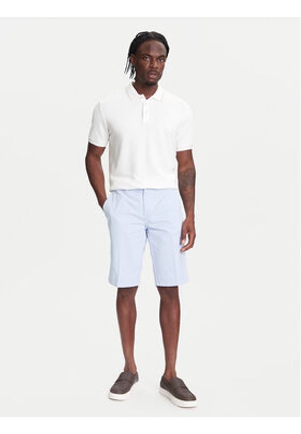 Robe di Kappa Szorty materiałowe Oris 600BTI0 Błękitny Slim Fit. Kolor: niebieski. Materiał: bawełna