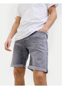 Jack & Jones - Jack&Jones Szorty jeansowe Rick 12269612 Szary Regular Fit. Kolor: szary. Materiał: bawełna