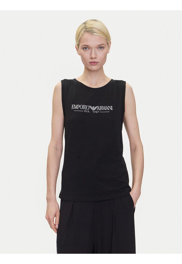 Emporio Armani Underwear Top EW000410 AF10881 UC001 Czarny Regular Fit. Kolor: czarny. Materiał: bawełna
